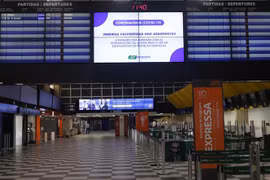 Cảnh vắng vẻ tại sân bay Congonhas ở Sao Paulo, Brazil ngày 1/4/2020 trong bối cảnh dịch COVID-19 lan rộng. (Nguồn: THX/TTXVN) 