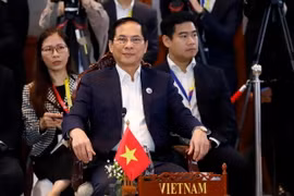 Bộ trưởng Ngoại giao Bùi Thanh Sơn tại Hội nghị AMM Retreat 2024. (Ảnh: Phạm Kiên/TTXVN)