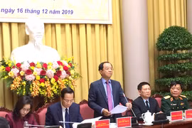 Chủ nhiệm Văn phòng Chủ tịch nước Đào Việt Trung công bố Lệnh của Chủ tịch nước tại họp báo. (Nguồn: baochinhphu.vn) 