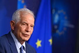Đại diện cấp cao phụ trách chính sách an ninh và đối ngoại của EU Josep Borrell phát biểu tại Brussels, Bỉ, ngày 18/8/2022. (Ảnh: AFP/TTXVN) 