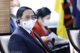 Thủ tướng Phạm Minh Chính dự Hội nghị các Nhà lãnh đạo ASEAN. (Ảnh: Dương Giang/TTXVN) 