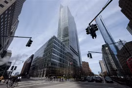 Trụ sở ngân hàng Goldman Sachs ở New York, Mỹ. (Ảnh: AFP/TTXVN) \