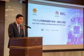 Đại sứ Việt Nam tại Nhật Bản Phạm Quang Hiệu phát biểu tại Hội nghị. (Ảnh: Tuân Giao/TTXVN)