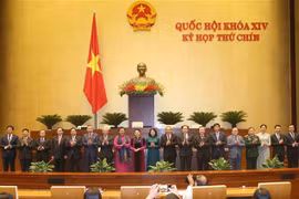 Lễ ra mắt Hội đồng bầu cử quốc gia. (Ảnh: Doãn Tấn/TTXVN) 