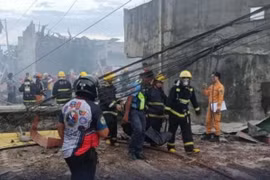 Hiện trường vụ nổ pháo hoa ngày 29/6 tại thành phố Zamboanga. (Nguồn: Rappler)