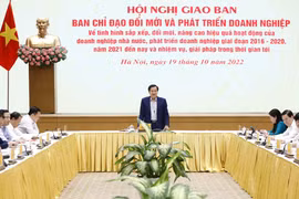 Phó Thủ tướng Lê Minh Khái phát biểu tại hội nghị. (Ảnh: An Đăng/TTXVN) 
