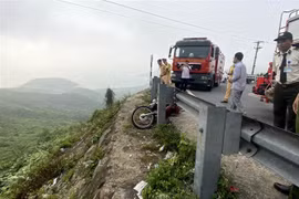 Hiện trường vụ tai nạn. (Ảnh: Quốc Dũng/TTXVN) 