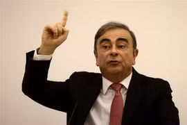 Cựu Chủ tịch hãng ôtô Motor Carlos Ghosn phát biểu tại cuộc họp báo ở Beirut, Liban ngày 8/1/2020. (Nguồn: THX/TTXVN) 