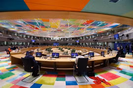 Toàn cảnh Hội nghị thượng đỉnh EU ở Brussels, Bỉ ngày 10/12/2020. (Nguồn: THX/TTXVN) 