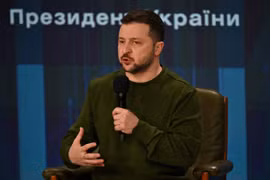 Tổng thống Ukraine Volodymyr Zelensky. (Ảnh: AFP/TTXVN)