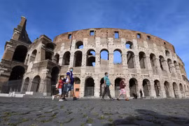 Đấu trường La Mã ở Rome, Italy ngày 8/5/2020. (Nguồn: THX/TTXVN) 