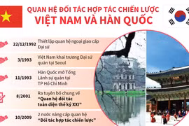 [Infographics] Quan hệ đối tác hợp tác chiến lược Việt Nam và Hàn Quốc