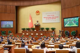 Chủ tịch Quốc hội Vương Đình Huệ phát biểu kết luận hội nghị. (Ảnh: Doãn Tấn/TTXVN)