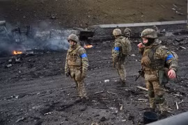 Binh sỹ Ukraine. (Nguồn: AFP/TTXVN)