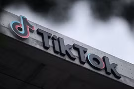 Biểu tượng ứng dụng TikTok. (Ảnh: AFP/TTXVN)
