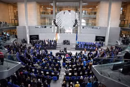 Toàn cảnh một phiên họp Quốc hội Đức ở Berlin, ngày 11/10/2023. (Ảnh: AFP/TTXVN)