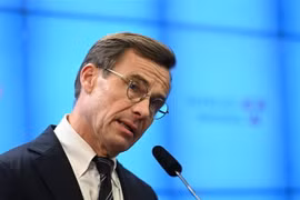 Thủ tướng Thụy Điển Ulf Kristersson. (Nguồn: AFP/TTXVN)