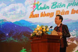 Thường trực Ban Bí thư Võ Văn Thưởng phát biểu tại chương trình. (Ảnh: Mai Trang/TTXVN)
