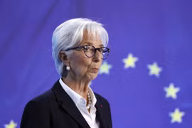 Chủ tịch Ngân hàng Trung ương châu Âu (ECB) Christine Lagarde. (Nguồn: Bloomberg) 