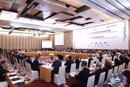 Diễn đàn doanh nghiệp Việt Nam thường niên 2023. (Ảnh: Dương Giang/TTXVN) 