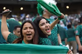 Niềm vui của các cổ động viên Saudi Arabia. (Nguồn: Getty Images)