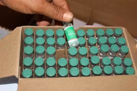 Vaccine Covishield do Ấn Độ sản xuất. (Ảnh: AFP/TTXVN) 