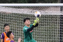 U23 Việt Nam tập luyện trước trận giao hữu với U23 Jordan