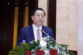 Ông Nguyễn Trọng Nghĩa, Bí thư Trung ương Đảng, Trưởng ban Tuyên giáo Trung ương, phát biểu tại hội thảo. (Ảnh: Phạm Kiên/TTXVN)