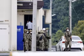 Các thành viên Lực lượng Phòng vệ Nhật Bản.(Nguồn: Kyodo)