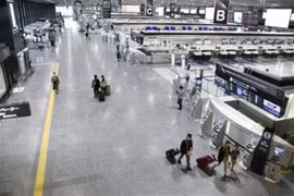 Quang cảnh sân bay Narita ở tỉnh Chiba, Nhật Bản ngày 19/3/2020. (Nguồn: Kyodo/TTXVN) 