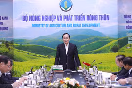 Phó Thủ tướng Chính phủ Trần Lưu Quang phát biểu tại buổi làm việc với Bộ Nông nghiệp và Phát triển Nông thôn. (Ảnh: Vũ Sinh/TTXVN)