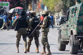Cảnh sát Haiti tăng cường an ninh tại Port-au-Prince ngày 9/3/2024. (Ảnh: AFP/TTXVN)