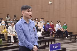 Bị cáo Phạm Thanh Hải tại tòa sáng 19/4. (Nguồn: Báo Thanh Niên)