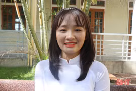 Chân dung nữ sinh thủ khoa khối B toàn quốc Võ Thị Kim Anh. (Nguồn: Báo Hà Tĩnh) 