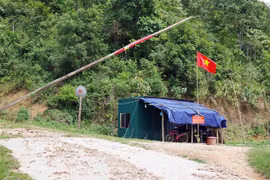 Một chốt kiểm soát tại khu vực biên giới Bộ Chỉ huy Bộ đội Biên phòng tỉnh Sơn La quản lý. (Ảnh: Hữu Quyết/TTXVN) 