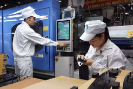 Giá trị tăng thêm ngành công nghiệp trong quý 1/2023 giảm 0,82% so với cùng kỳ năm trước. (Ảnh: Xuân Quảng/Vietnam+)