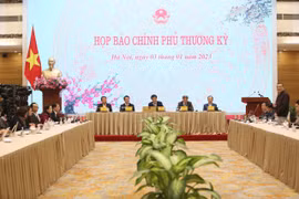 Trung tướng Tô Ân Xô thông tin tại phiên họp báo do Văn phòng Chính phủ tổ chức tối 3/1. (Ảnh: Xuân Quảng/Vietnam+)