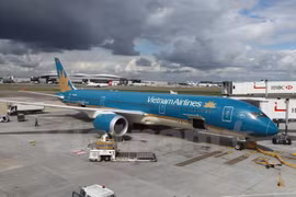 Máy bay Boeing 787-9 Dreamliner của Vietnam Airlines. (Ảnh: Đỗ Sinh/Vietnam+)