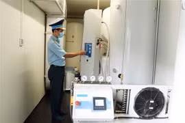 Oxy được sản xuất theo công nghệ PSA, đạt tiêu chuẩn 99,5% theo thiết kế. (Ảnh: Xuân Khu/TTXVN)