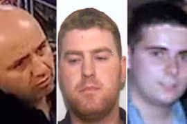 (Từ trái qua phải): Gheorghe Nica, Ronan Hughes và Eamonn Harrison. (Nguồn: PA)