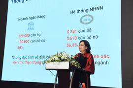 Lần đầu tiên tại Việt Nam, Ngân hàng Việt Nam đã có nữ Thống đốc. (Ảnh: PV/Vietnam+)