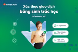 VPBank ra mắt công nghệ xác thực giao dịch bằng khuôn mặt, vân tay. (Ảnh: Vietnam+)