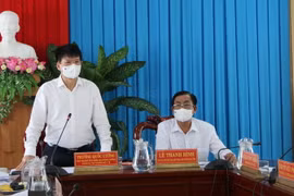 Thứ trưởng Bộ Y tế Trương Quốc Cường phát biểu tại buổi làm việc. (Ảnh: Phúc Sơn/TTXVN)