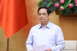 Thủ tướng Phạm Minh Chính phát động phong trào thi đua đặc biệt. (Ảnh: Dương Giang/TTXVN)