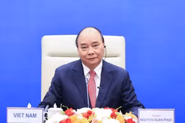 Chủ tịch nước Nguyễn Xuân Phúc phát biểu. (Ảnh: Thống Nhất/TTXVN)