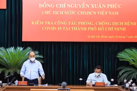 Chủ tịch nước Nguyễn Xuân Phúc phát biểu. (Ảnh: Thống Nhất/TTXVN)
