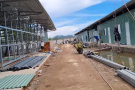 Địa điểm xây dựng bệnh viện dã chiến tại thành phố Hà Tiên. (Nguồn: thanhnien)