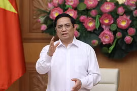 Thủ tướng Phạm Minh Chính phát biểu chỉ đạo. (Ảnh: Dương Giang/TTXVNXVN)