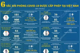 Sáu vaccine phòng COVID-19 được cấp phép tại Việt Nam đến ngày 3/8