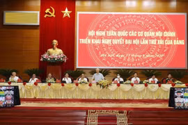 Tổng Bí thư Nguyễn Phú Trọng chủ trì hội nghị. (Ảnh: Trí Dũng/TTXVN)